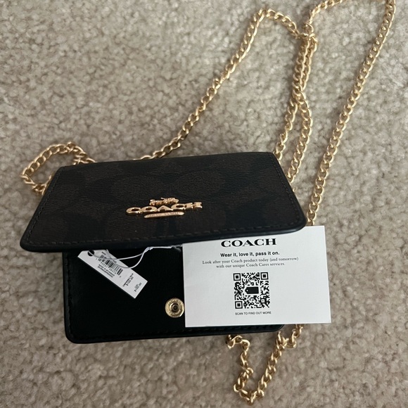 Coach Mini Wallet w/ Chain - Picture 6 of 7